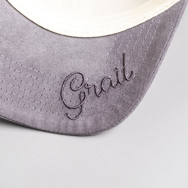 Oklahoma Sooners Hat Cream & Grey Suede Border Snapback - Underbrim Detail