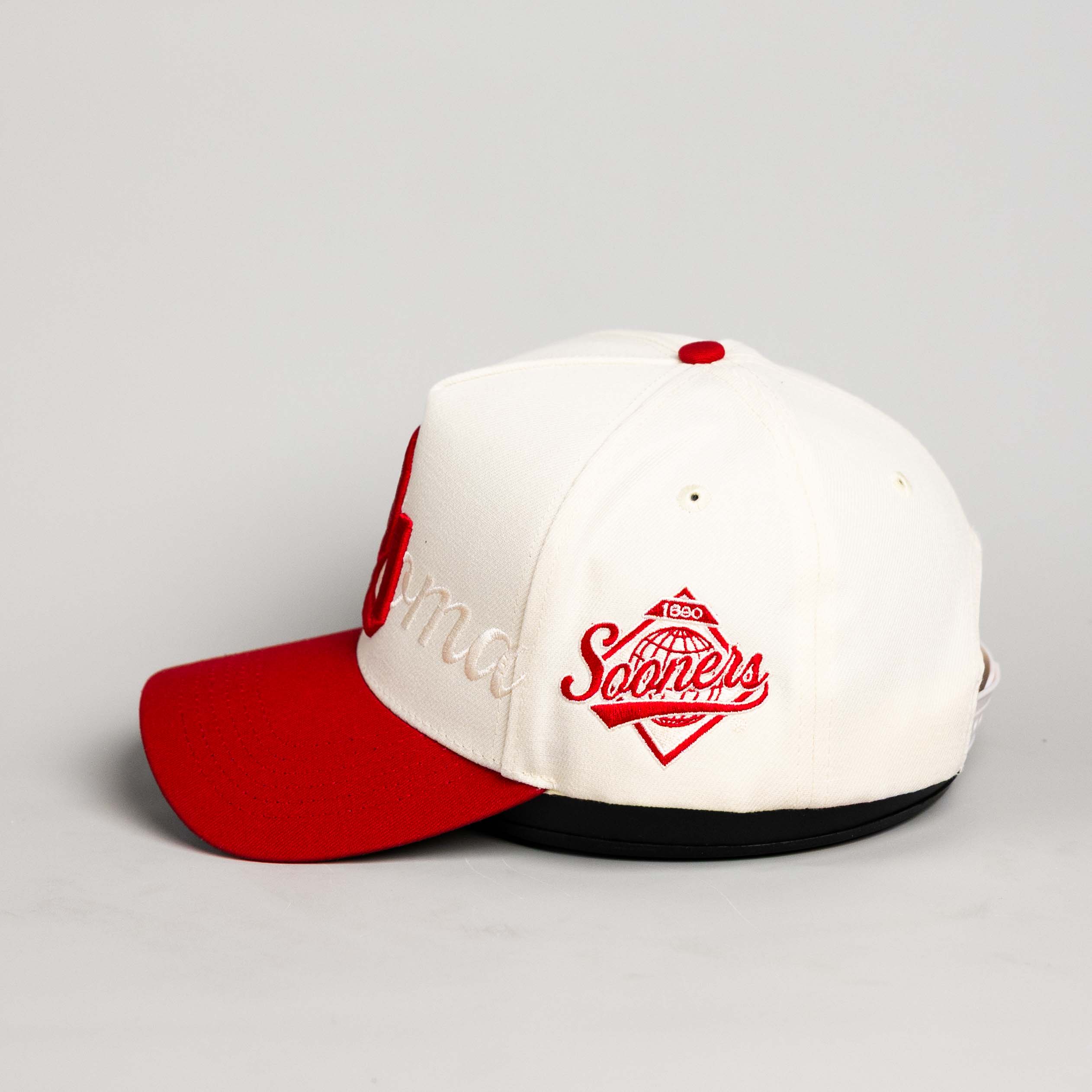 Oklahoma Sooners Hat Stacked Script Snapback - Side Patch