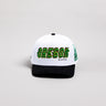 Oregon Ducks Hat White & Black Corduroy Stadium Pulse Snapback - Front Panel