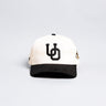 Oregon Ducks Stacked Letter Logo Hat Cream and Black Corduroy Snapback - Front Panel