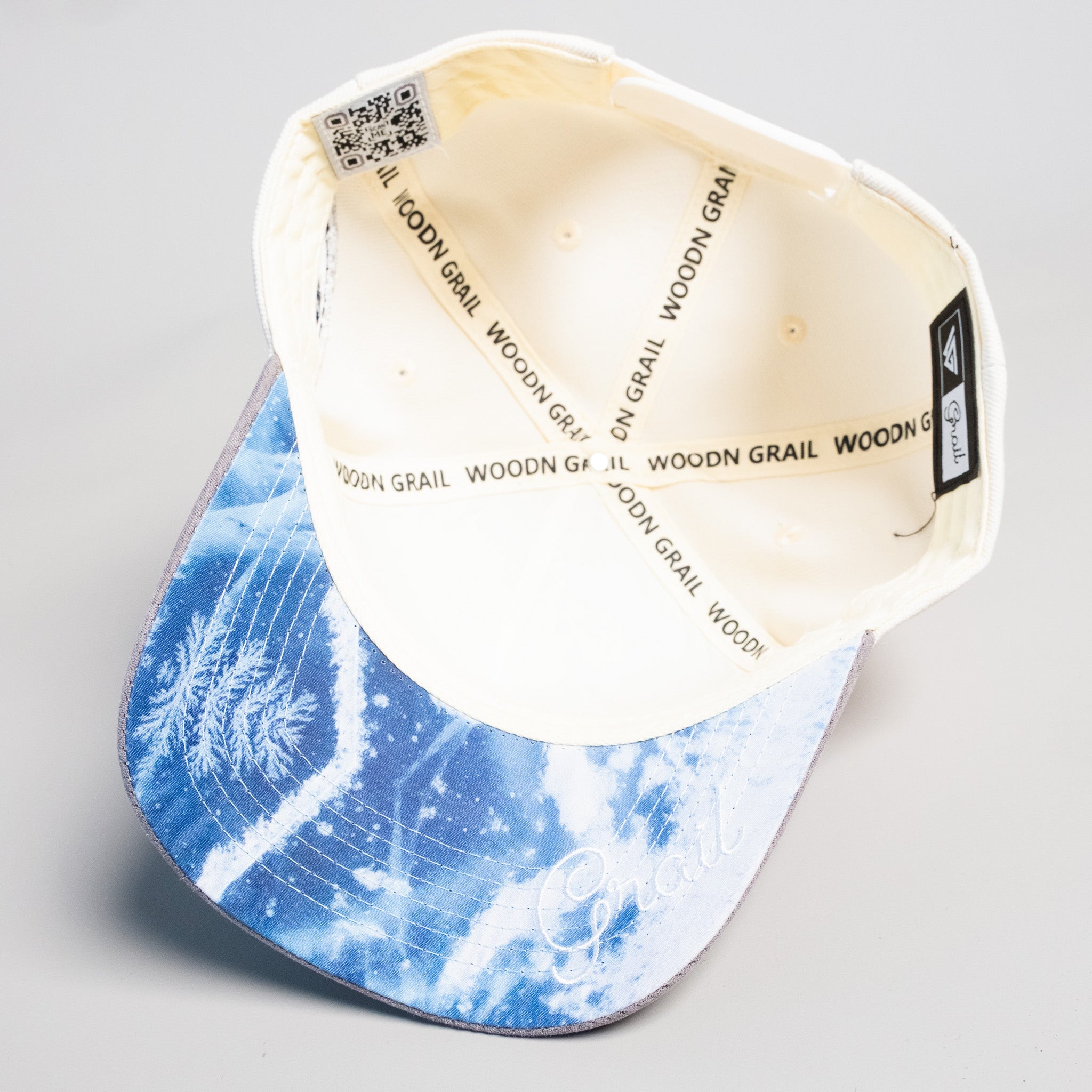 Penn State Hat Cream Grey Hockey Valley Snapback - Interior Detail