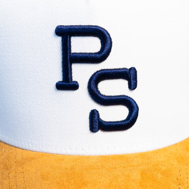 Penn State Hat White Tan Hockey Valley Snapback - Front Detail