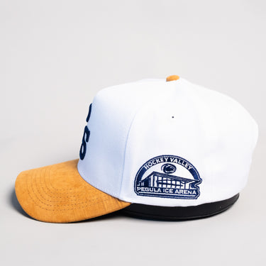 Penn State Hat White Tan Hockey Valley Snapback - Side Patch