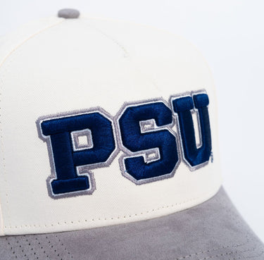 Penn State Nittany Lions Hat Cream & Grey Happy Valley - Front Detail