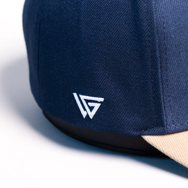 Penn State Nittany Lions Hat Navy Beige We Are - Side Logo Detail
