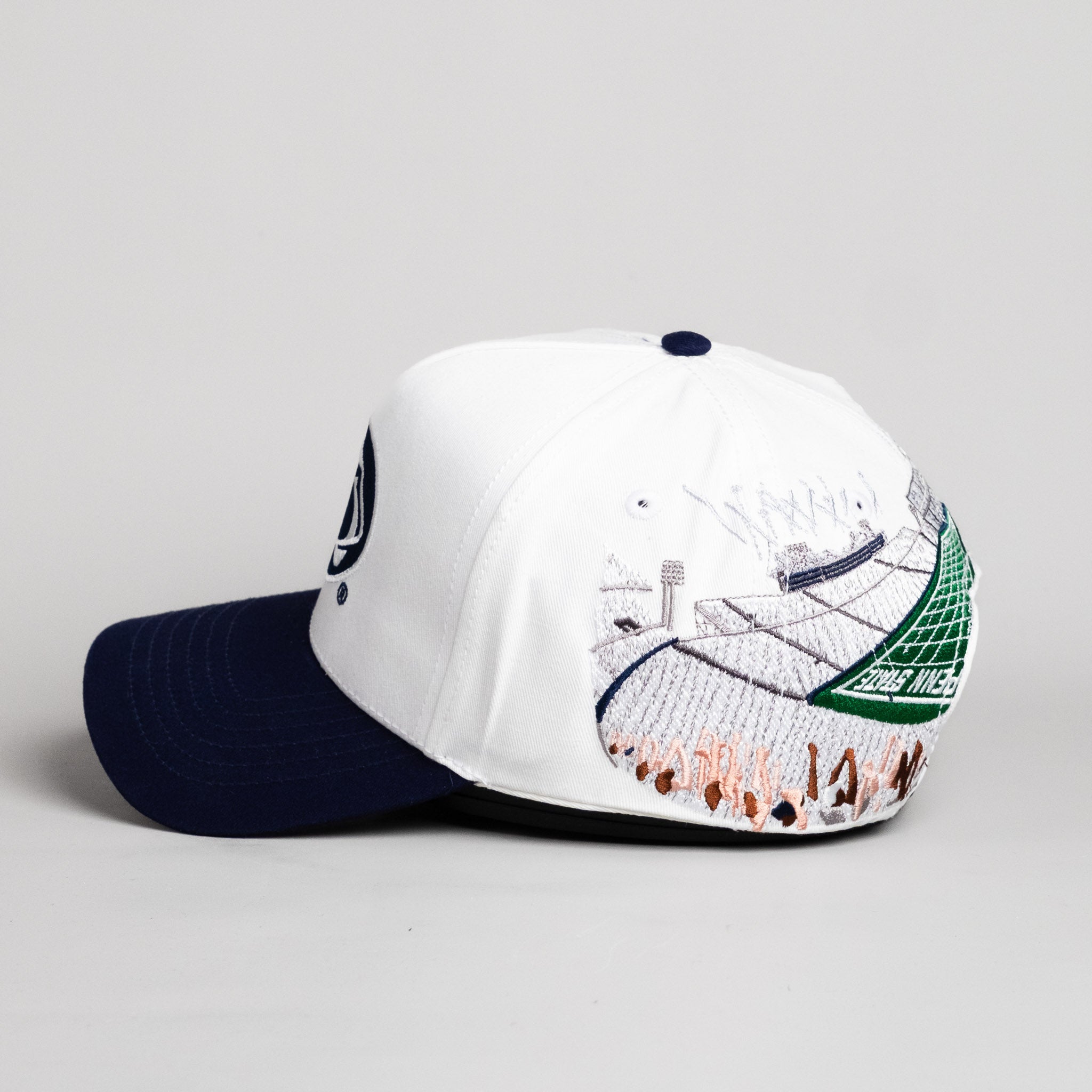 Penn State Nittany Lions Hat White & Navy Beaver Stadium - Side Stadium
