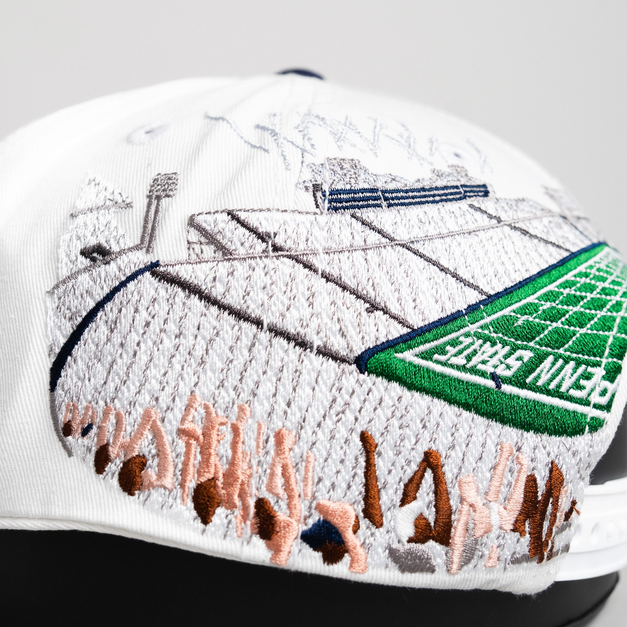 Penn State Nittany Lions Hat White & Navy Beaver Stadium - Stadium Detail