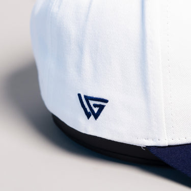 Penn State Nittany Lions Hat White Navy Shrine - Side Logo Detail