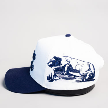Penn State Nittany Lions Hat White Navy Shrine - Side Patch