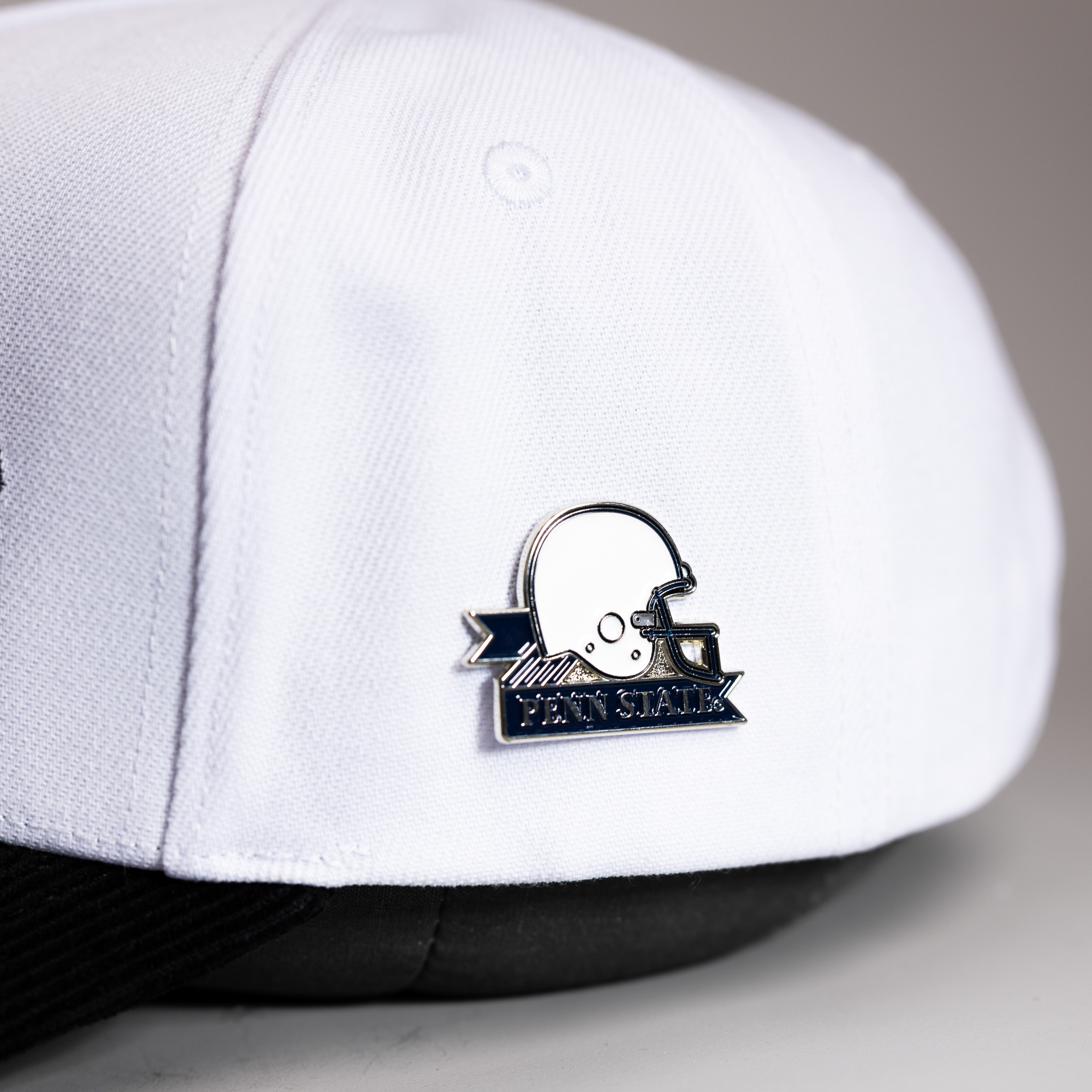 Penn State Nittany Lions Helmet Pin Officially Licensed Collectible - On Hat Detail