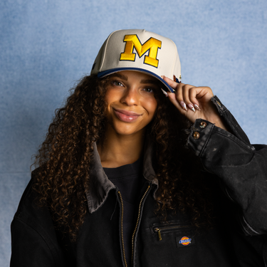Michigan Side Stadium / Cream & Navy Blue