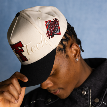 Texas Tech Stacked Script / Cream & Black