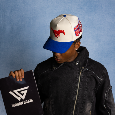 SMU Banners / Cream & Royal Blue Corduroy
