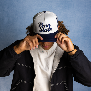 Penn State Script Shrine / White & Navy Blue