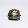 Samoa S Camo Hat Polynesian All-Camo White Logo Coat of Arms Snapback - Front Panel