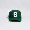 Samoa S Hat Green White Logo Gold Coat of Arms Patch Snapback - Front Panel
