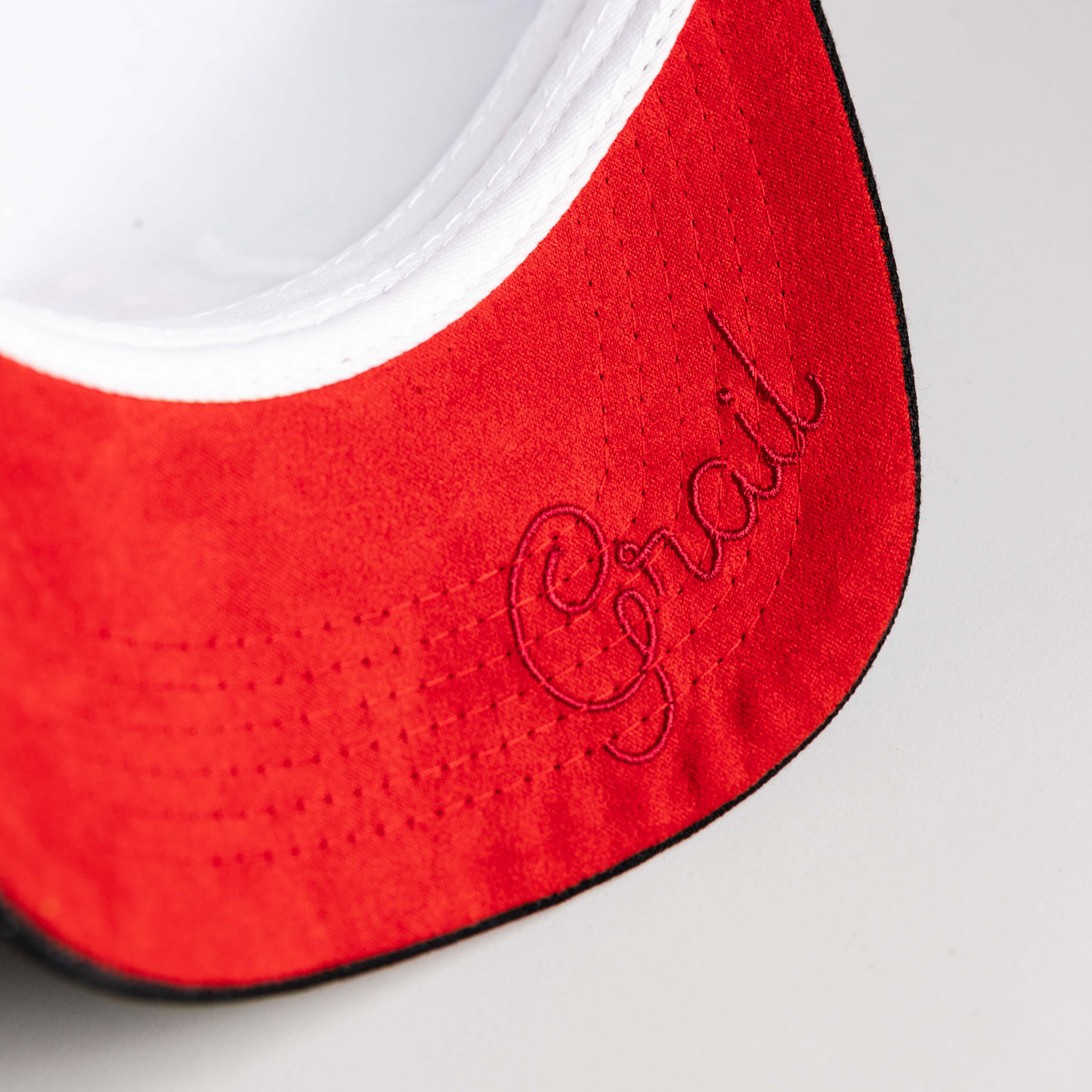 San Diego State Color Splash Hat White & Black Snapback - Underbrim Detail