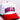 SMU Mustangs Dallas Hat White Red Brim Mustang Patch Snapback City SMU - Front Detail