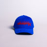 SMU Mustangs Flipped Hat Royal Blue Corduroy Upside Down Logo Snapback - Front Panel