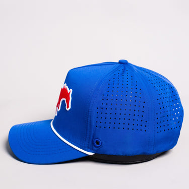 SMU Mustangs Hat Royal Blue Tee Box Performance - Side View