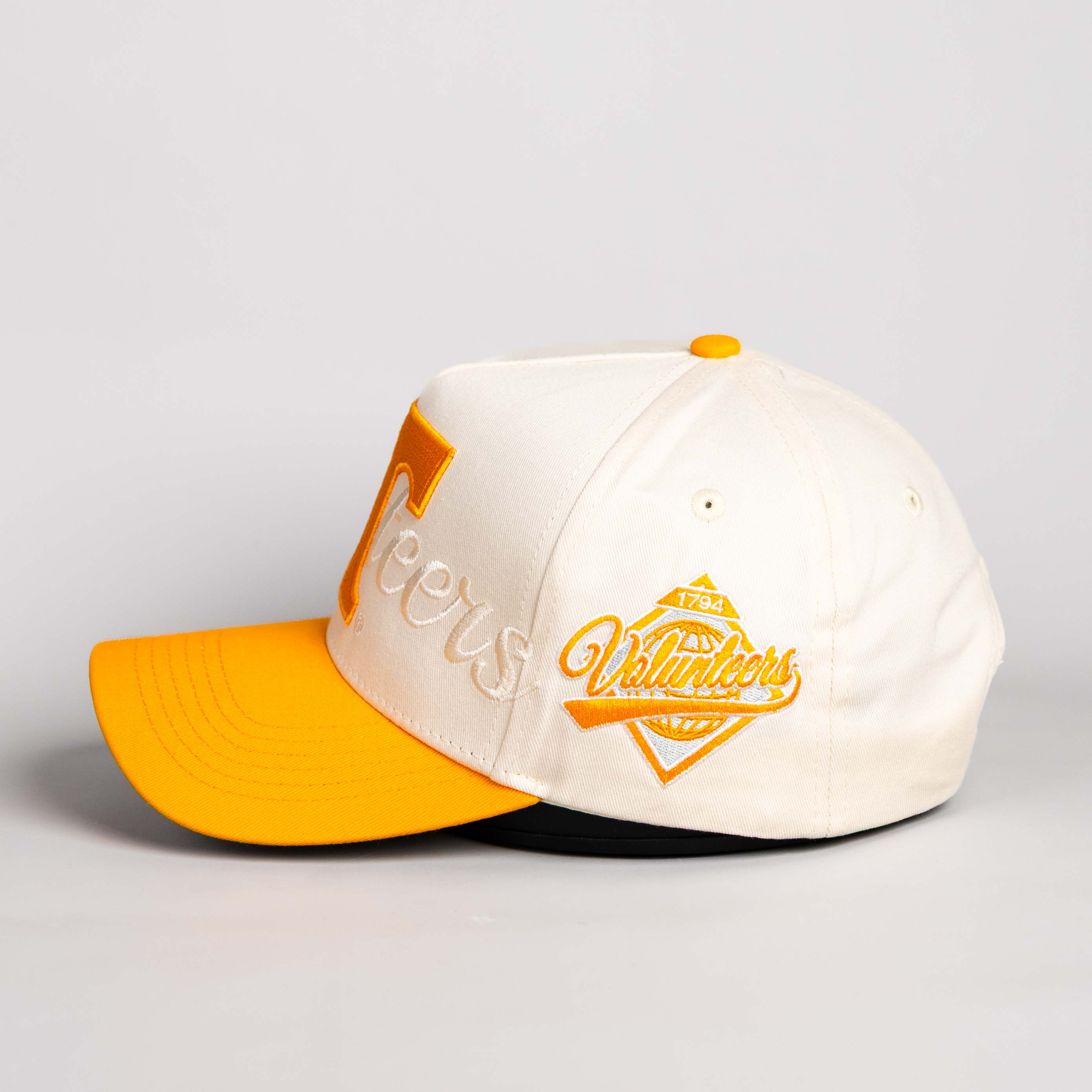 Tennessee Volunteers Hat Cream and Orange Script - Side Patch