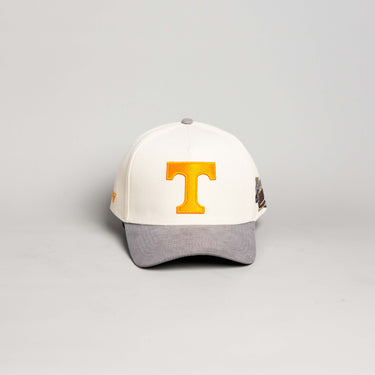 Tennessee Volunteers Hat Cream & Grey Suede Side Stadium - Front Panel