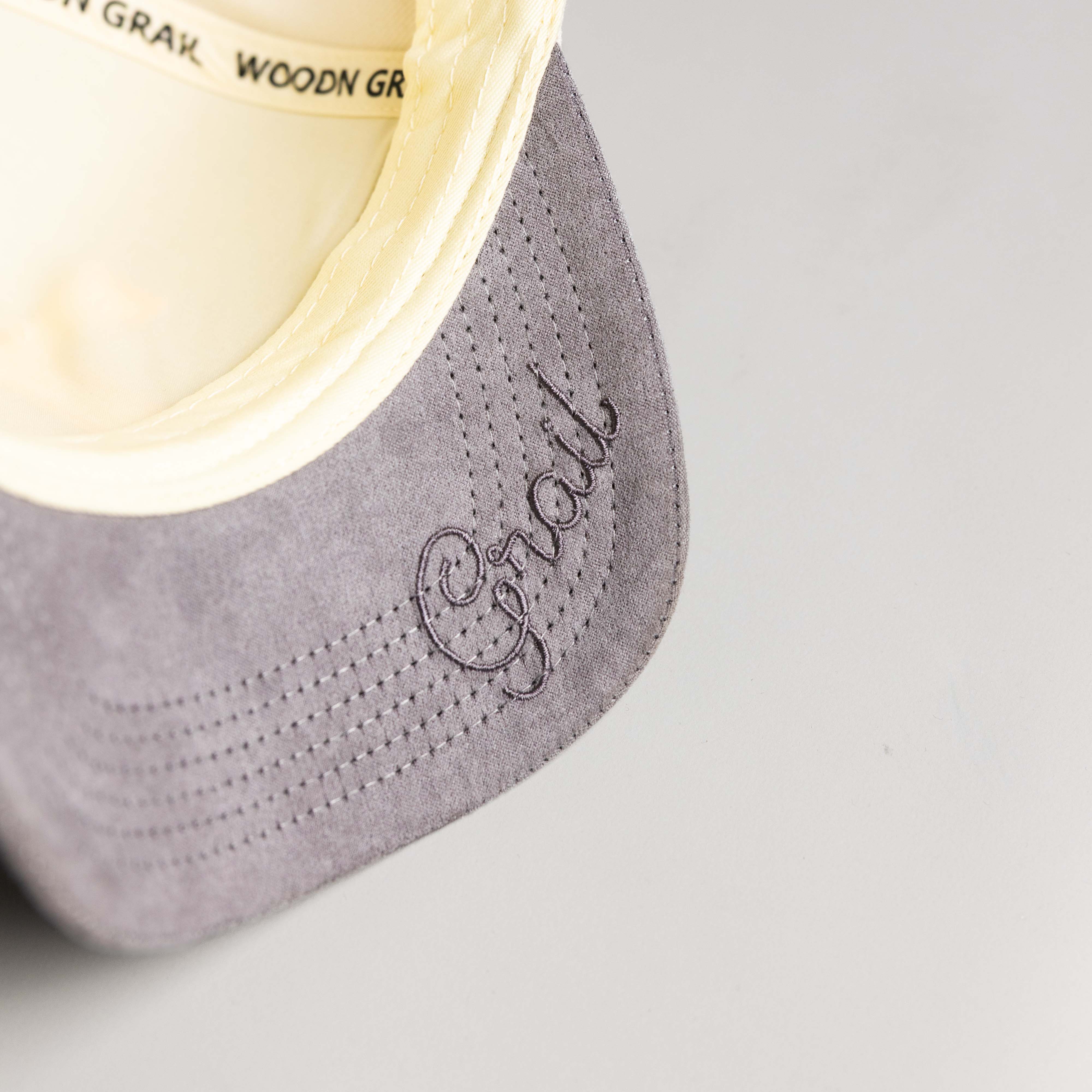 Tennessee Volunteers Hat Cream & Grey Suede Side Stadium - Underbrim Detail