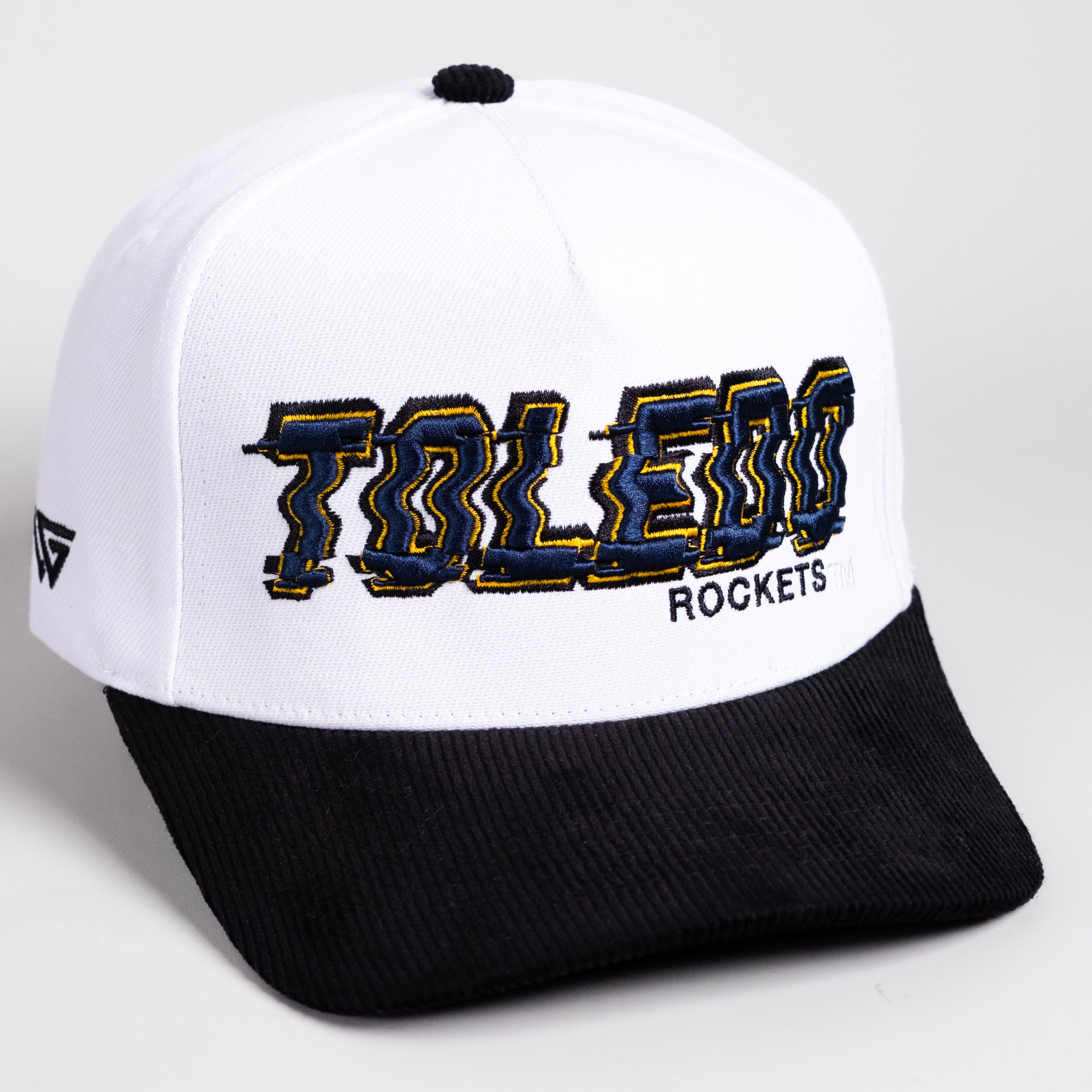 Toledo Rockets Hat White & Black Stadium Pulse Snapback - Angled View