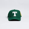 Tonga T Hat Green White Logo Gold Coat of Arms Patch Snapback - Front Panel