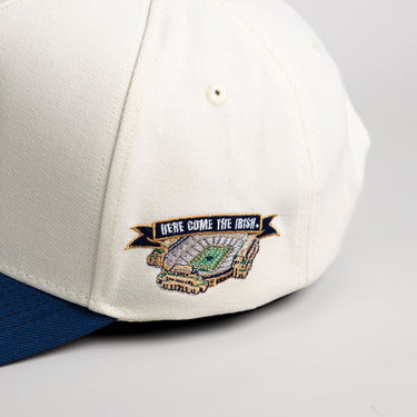Notre Dame "Here Come The Irish" Stadium Patch / Cream & Navy Blue
