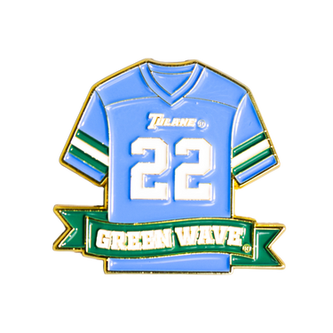 Tulane Green Wave Jersey Pin Officially Licensed Collectible - Product Front