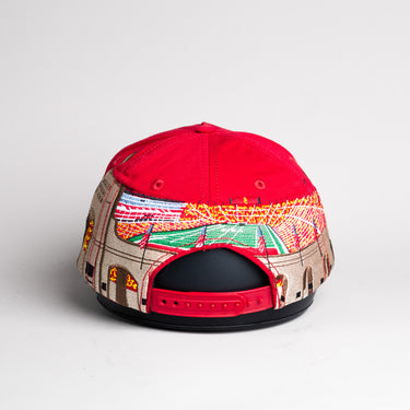 USC Trojans Hat Cardinal Memorial Coliseum Snapback - Back View