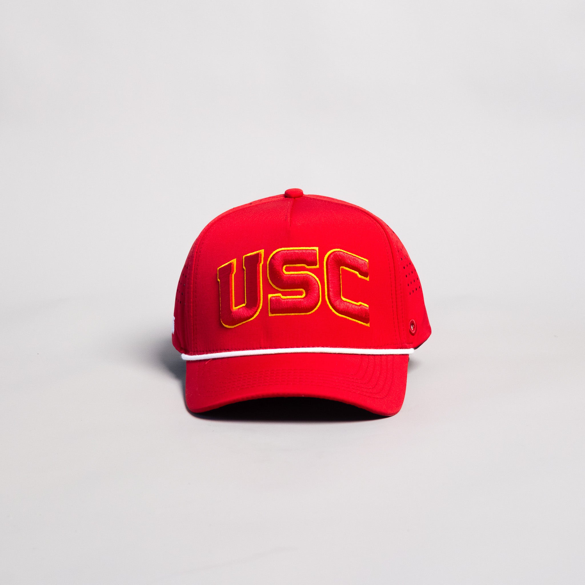 USC Trojans Hat Cardinal Tee Box Performance - Front Panel