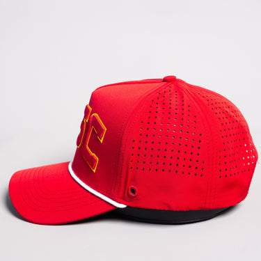 USC Trojans Hat Cardinal Tee Box Performance - Side View