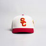 USC Trojans Hat Cream and Cardinal Football Banners Snapback - Front Panel