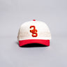 USC Trojans Hat Cream & Cardinal Flipped SC Script - Front Panel