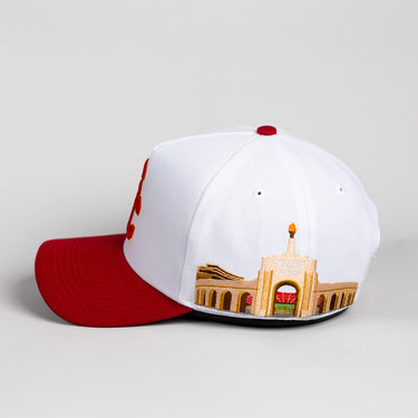 USC Trojans Hat White & Cardinal Side Stadium - Side Stadium