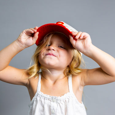 USC Trojans Kids Hat Cream & Cardinal 1880 Snapback - On Model Lifestyle