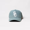 USC Trojans SC Hat Light Blue Denim White Logo Fight On Back Snapback - Front Panel