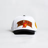 USC Trojans SC Patch Hat White Black Corduroy Snapback - Front Panel