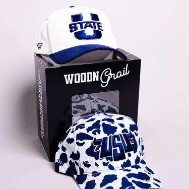 Utah State Aggies Double Down 2 Hat Bundle - Angled View