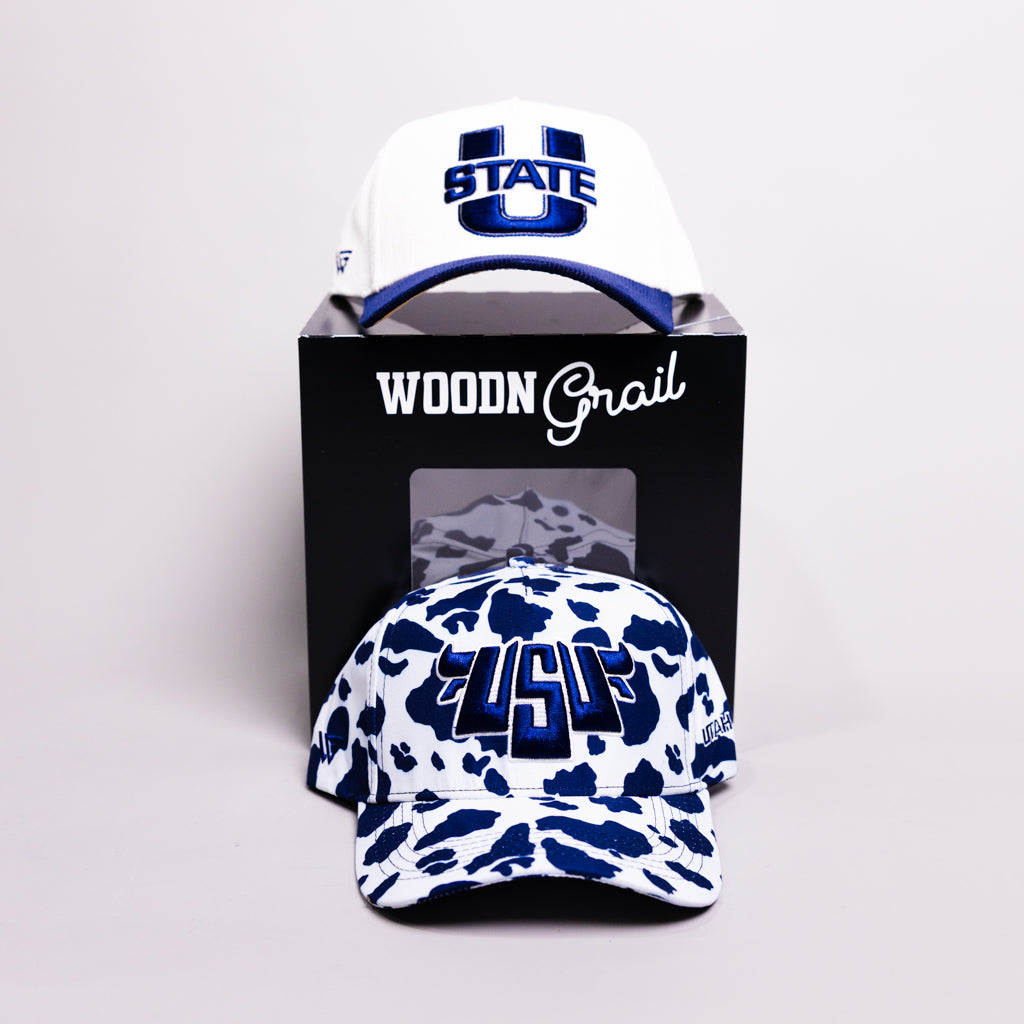 Utah State Aggies Double Down 2 Hat Bundle - Front Panel