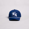 Utah State Aggies Hat Navy Tee Box Performance Rope Snapback - Front Panel