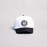Utah State Aggies Hat White & Black Tee Box Performance Rope Snapback - Front Panel