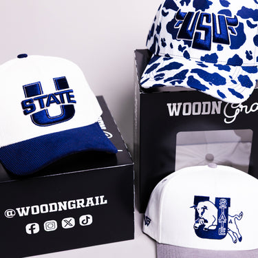 Utah State Aggies Trifecta 3 Hat Bundle - Angled View