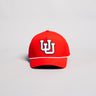 Utah Utes Hat Red Tee Box Performance Rope Snapback - Front Panel