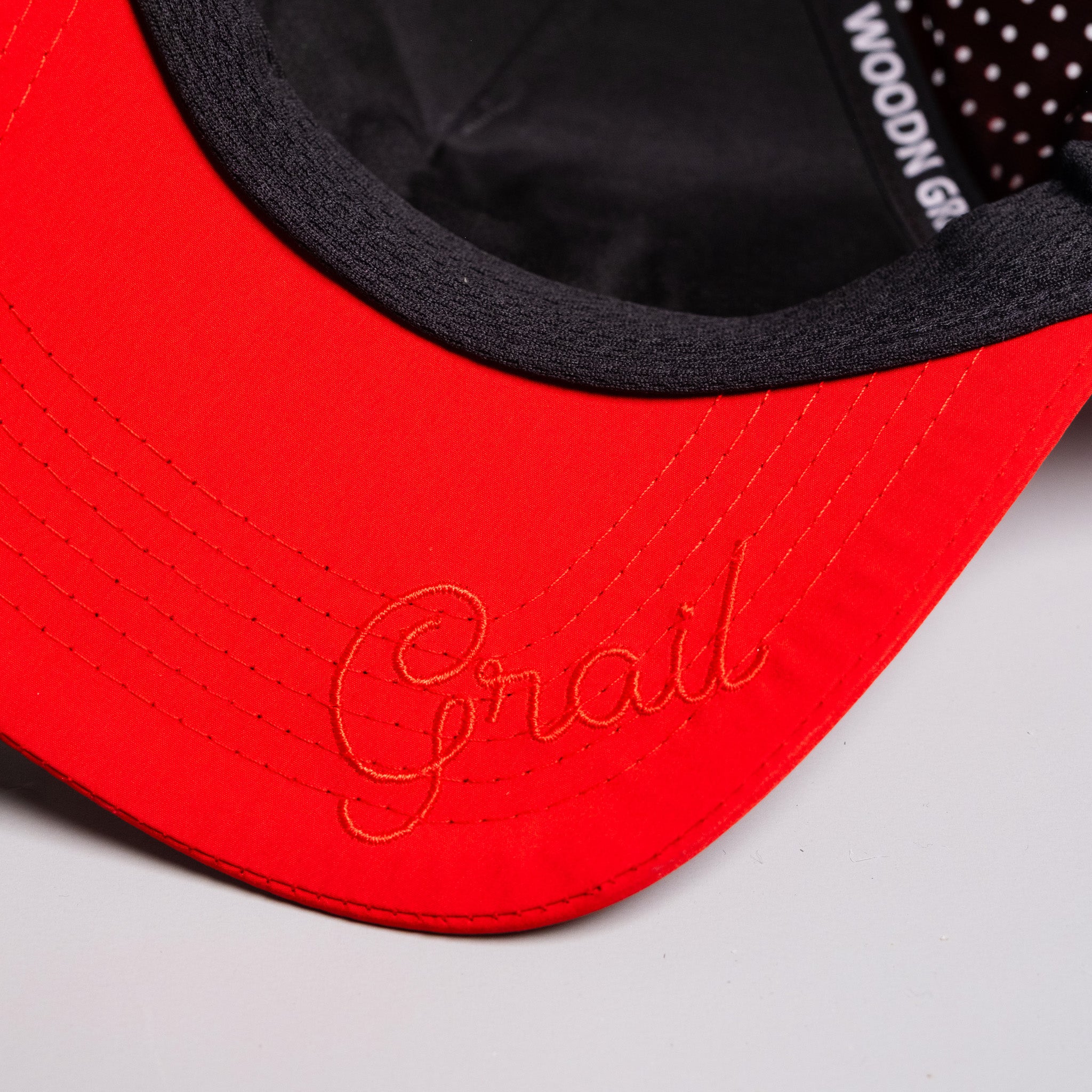 Utah Utes Hat Red Tee Box Performance Rope Snapback - Underbrim Detail
