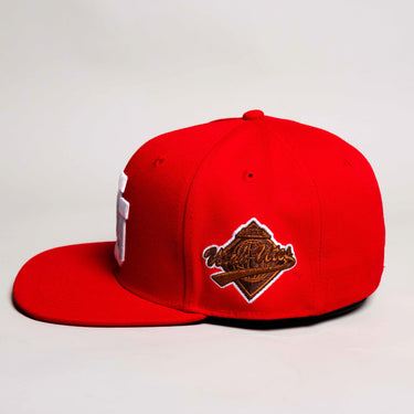 Utah Utes Hat Red & White UU Fitted - Side Patch