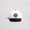 Utah Utes Hat White & Black Tee Box Performance Rope Snapback - Front Panel
