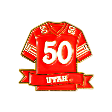 Utah Utes Jersey Pin Officially Licensed Collectible - Product Front